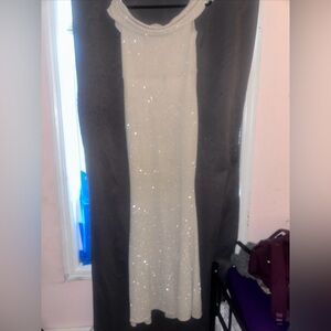 Windsor White Sequin Prom Dress